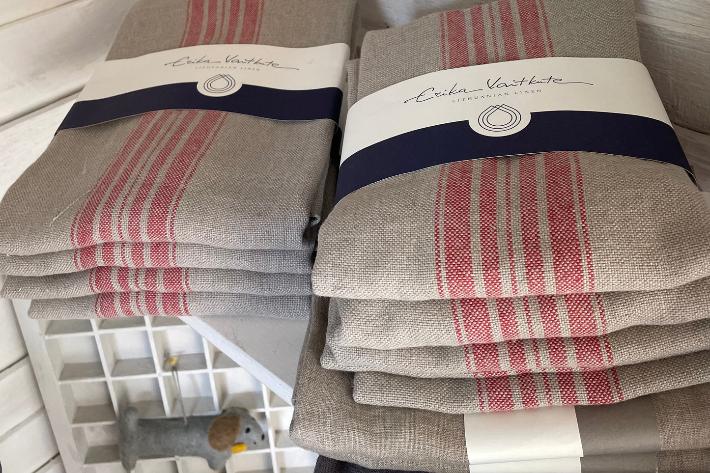 Kitchen & Dining - Red Stripe Linen Table Runner