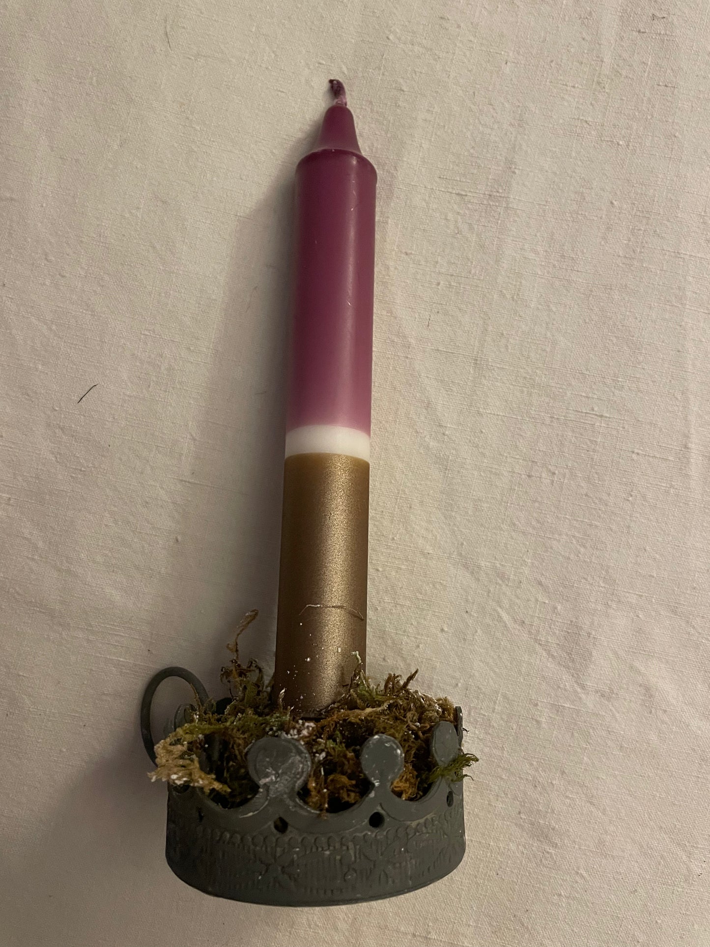 Candles - Three colour with gold bottom