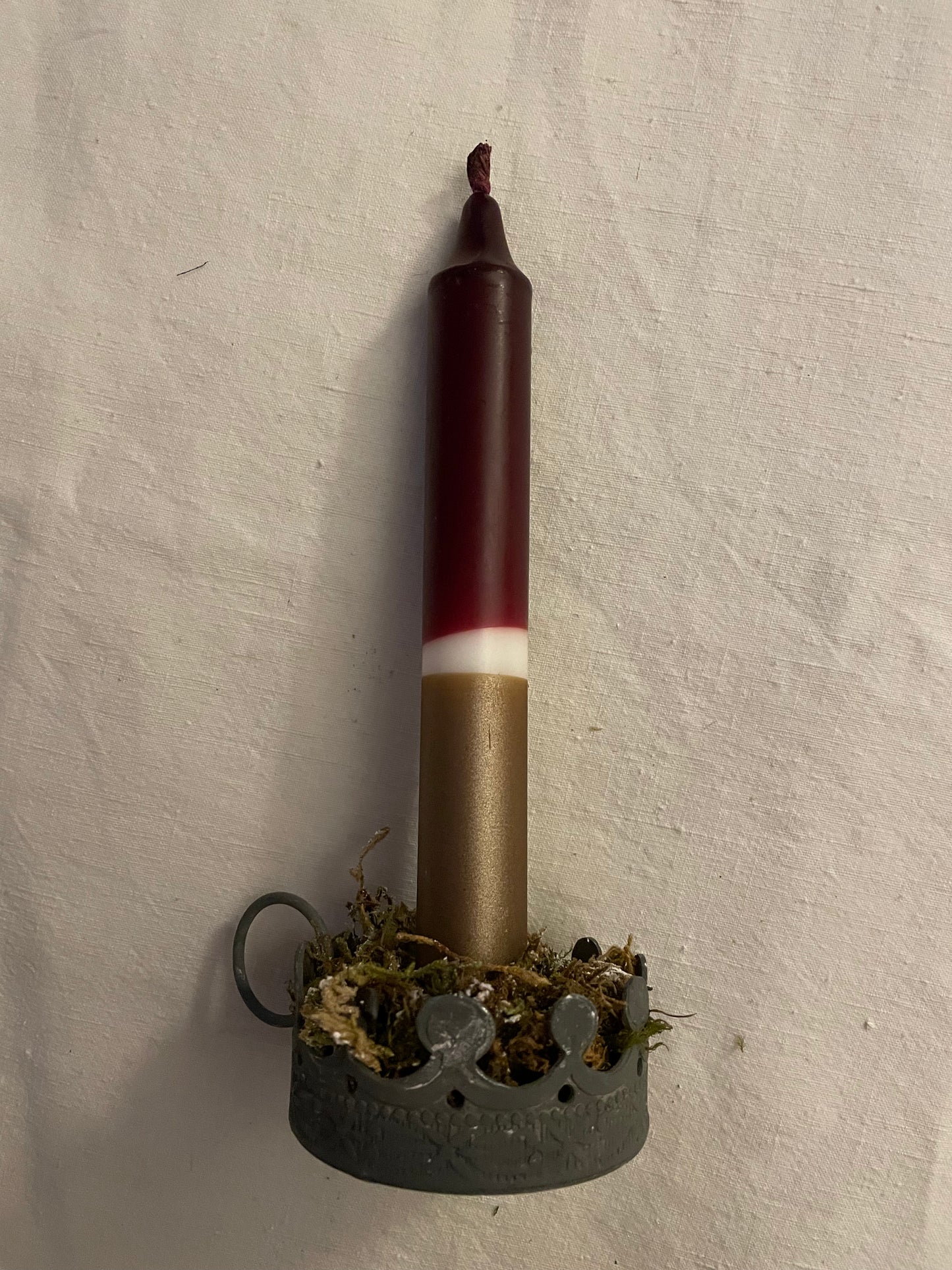 Candles - Three colour with gold bottom