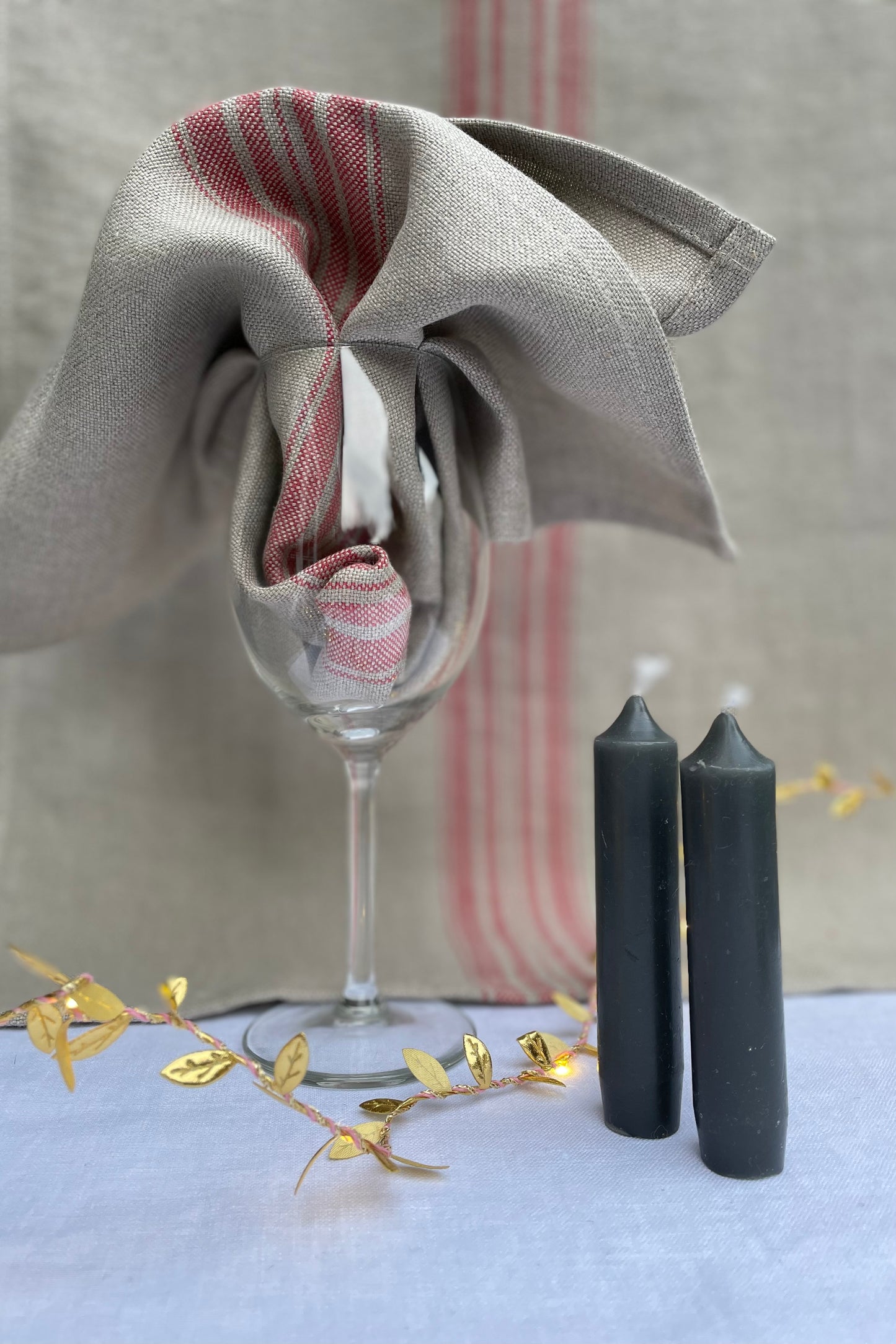 Kitchen & Dining - Red Stripe Linen Table Runner