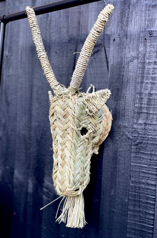 Decorative - Hand Woven Rattan Head - Goat