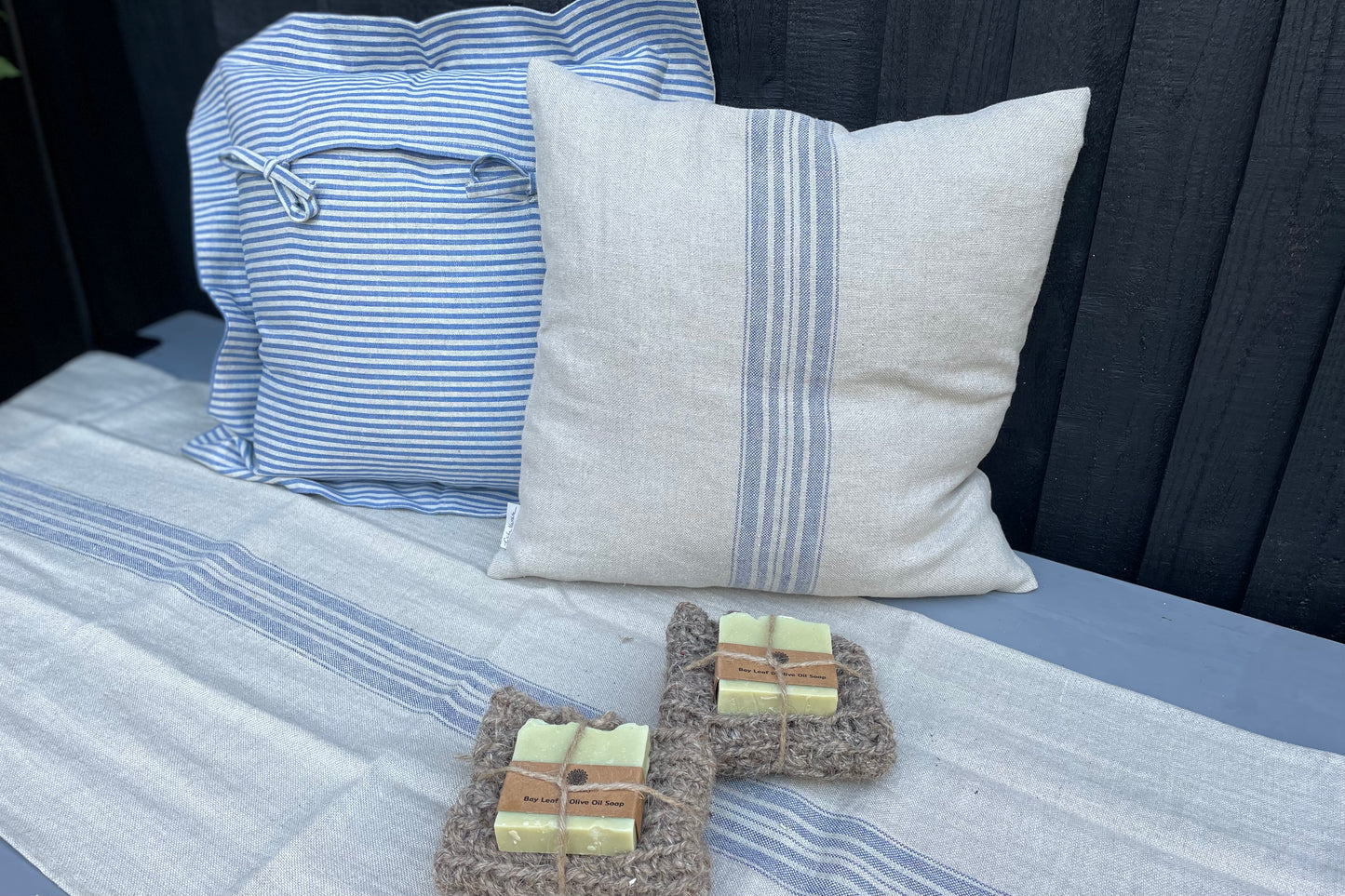 Kitchen & Dining - Blue Stripe Linen Table Runner
