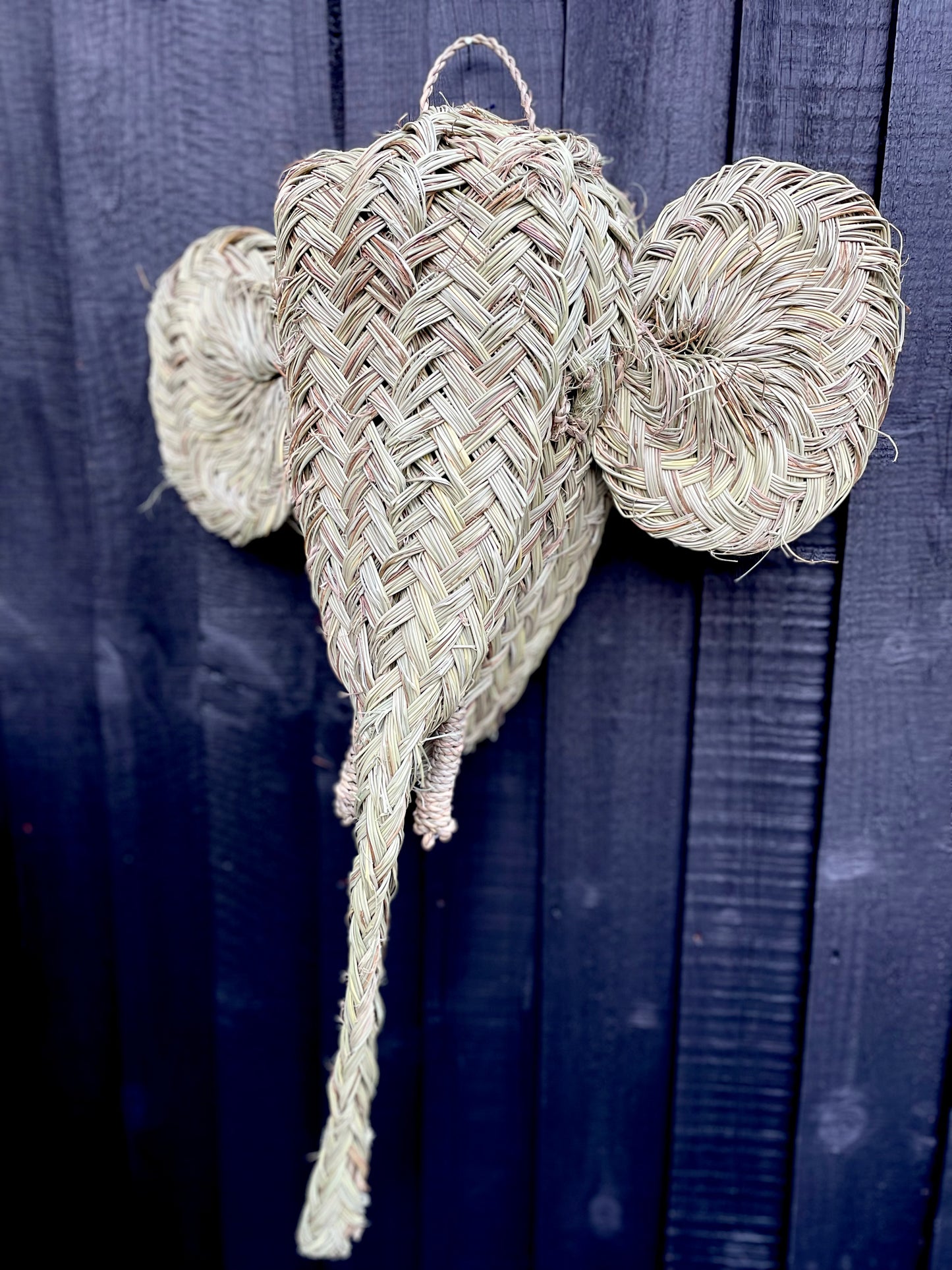 Decorative - Hand Woven Rattan Head - Elephant
