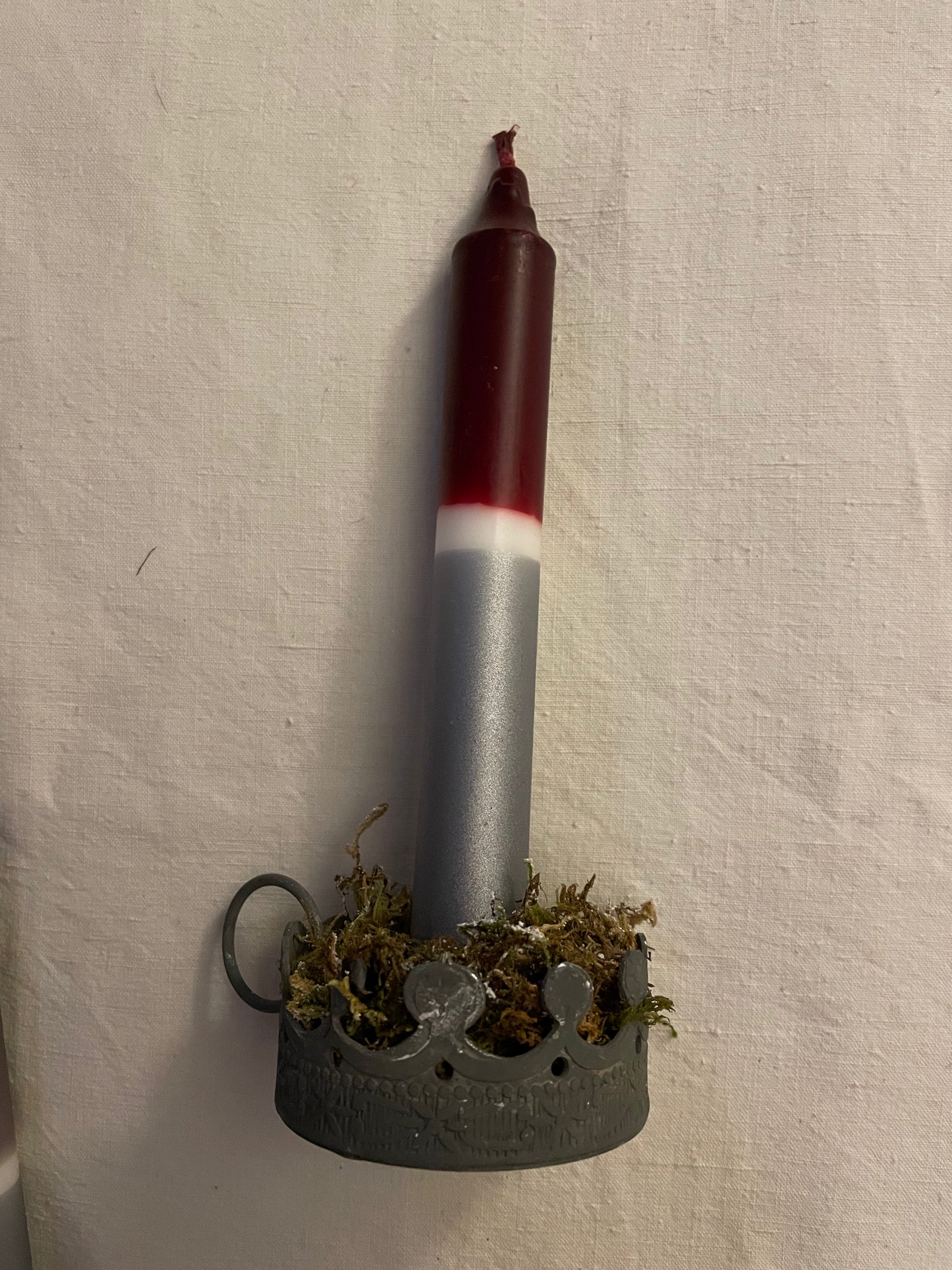 Candles - Three Colour with Silver Bottom